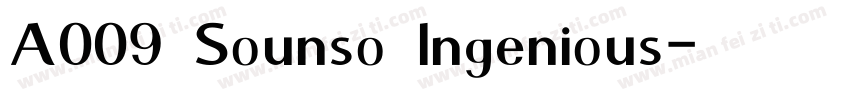 A009 Sounso Ingenious字体转换
